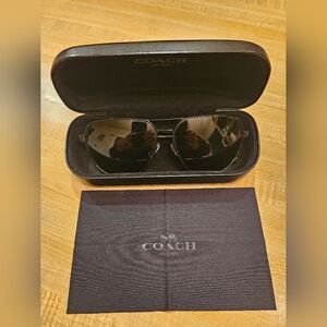 Coach Black Aviator Sunglasses